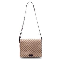 1:1 Gucci 146236 Men's Medium Messenger Bag-Coffee Fabric - Click Image to Close
